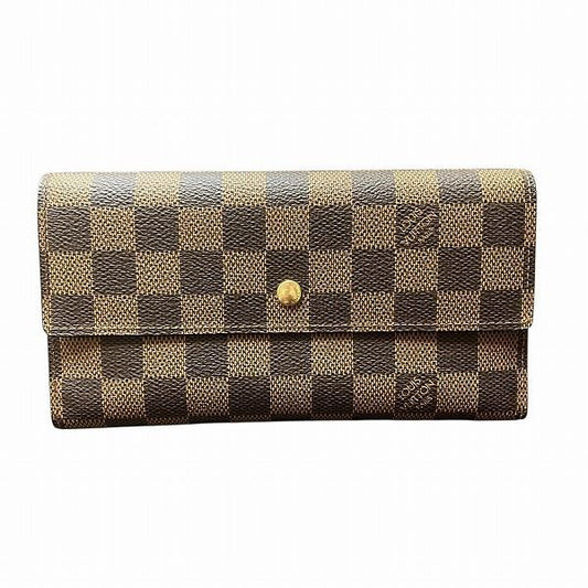 Louis Vuitton Damier Portefeuille International N61217 Trifold Wallet Unisex