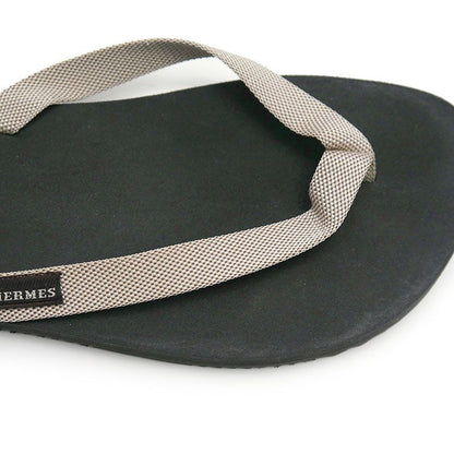 Hermes Flip Flops Isorella Black And Gray Approx H26cm (10.24in) X W10cm