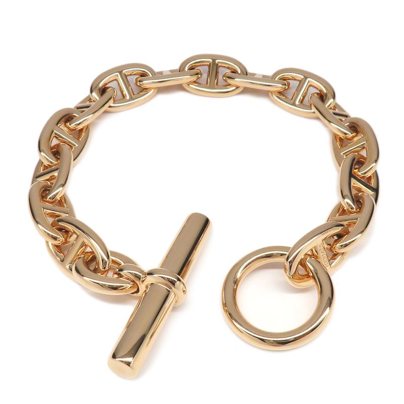 Hermes Bracelet Chaine D'ancre MM 15 Frames 750pg Pink Gold 15 Links