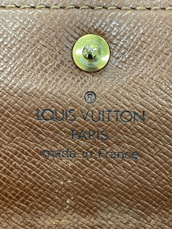 Louis Vuitton Monogram Pochette Porte Monet Cles Di Long Wallet M61725 Brown