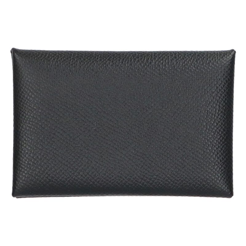 Hermes Calvi Y Engraved Vaux Epson Leather Card Case Men's