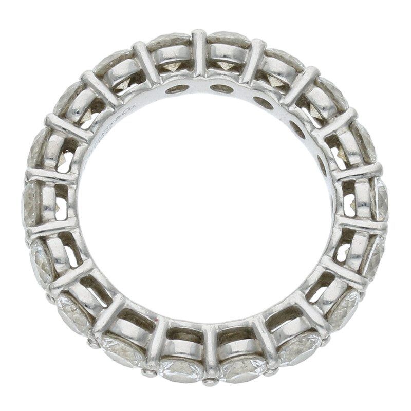 Tiffany & Co Forever Band Pt950 Pavé Diamond Platinum Ring Men's Size 8