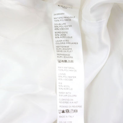 Celine 2w365495m Back Logo Bicolor Nylon Jacket Teddy Blouson White Black 44