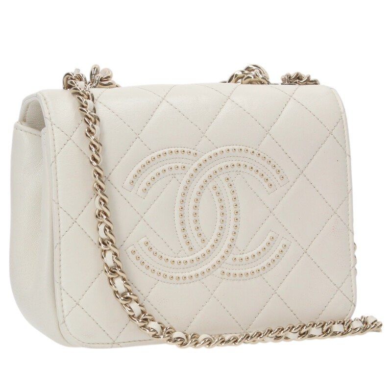 Chanel Coco Mark Studded Chain Shoulder Bag For Men