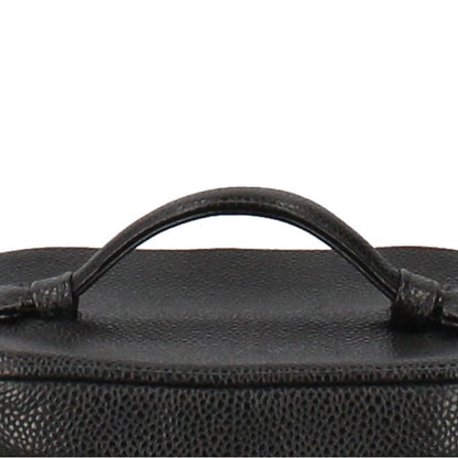 Chanel Vanity Bag A01998 Caviar Skin Ladies Handbag Black Excellent Condition