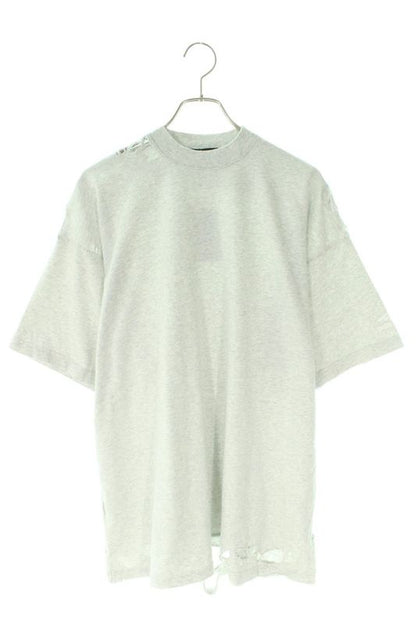 Balenciaga 22SS 704056 Tmva5 Destroyed Repair Process Oversized T-shirt Men 1