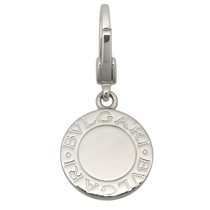 Bvlgari Diamond Pendant Top 18K White Gold 750 White Gold Diamond Charm