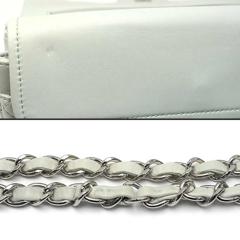 Chanel Matelasse 25 Chain Shoulder Bag W Flap Green