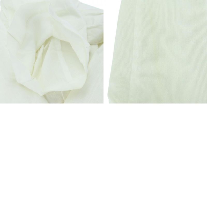 Christian Dior Short Sleeve Shirt L Cotton Rayon White Ribbon Embroidery Tops