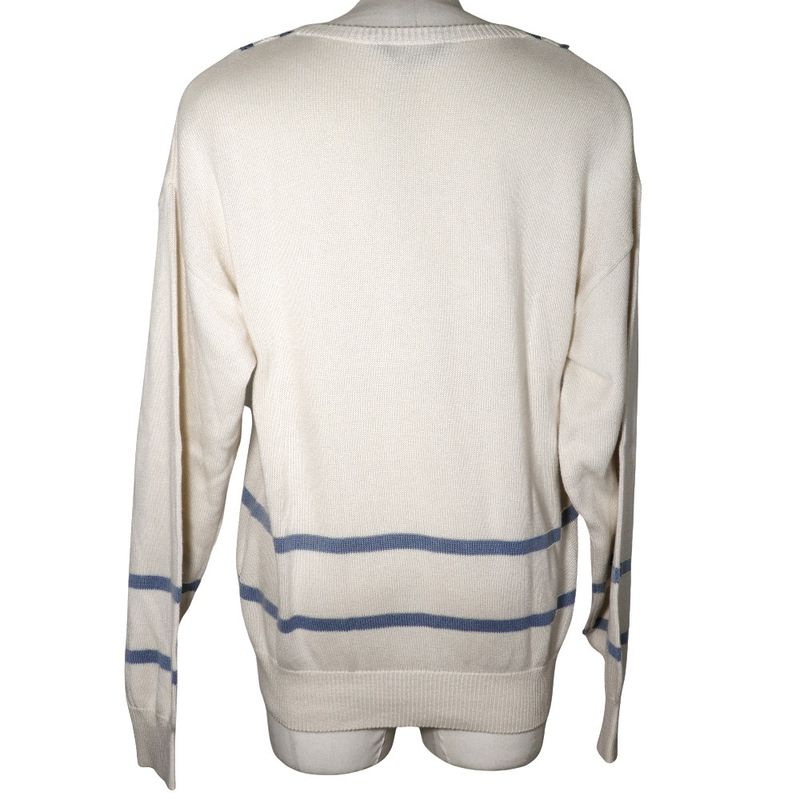 [dior] Christian Dior Sport V-neck Cotton White Men's Sweater