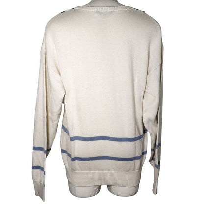 [dior] Christian Dior Sport V-neck Cotton White Men's Sweater