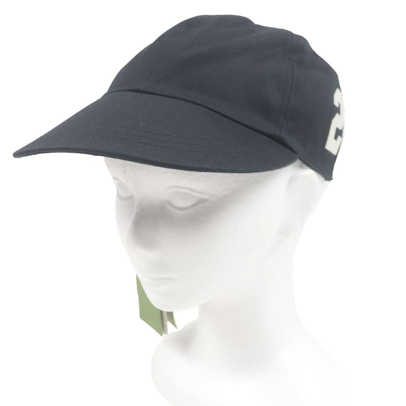Gucci 23AW 751400 Logo Patch Rubberized Baseball Cap Black L/59cm (23.23in)