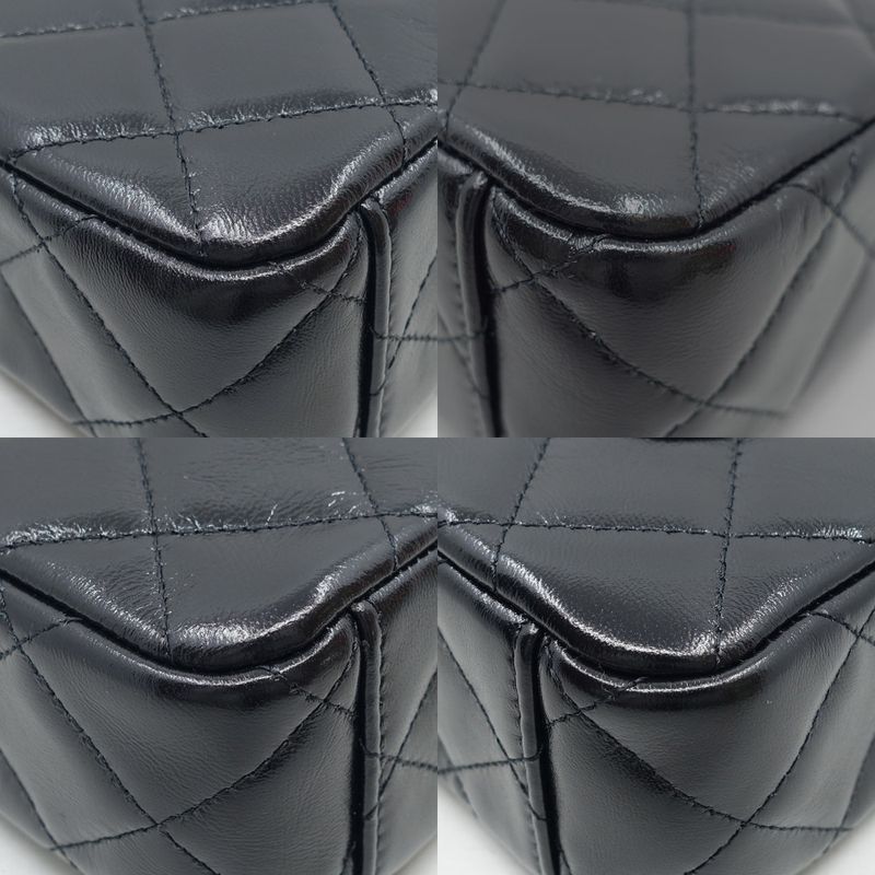 Chanel Chain Clutch 2WAY Bag Hand Shoulder - Leather Coco Mark Black