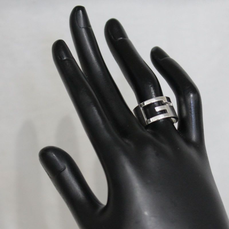 Gucci Wide Logo Ring No 14 Silver 925 E1183