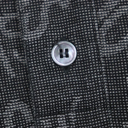 Louis Vuitton Cotton Logo Patterned Short Sleeve Polo Shirt Black M Made In