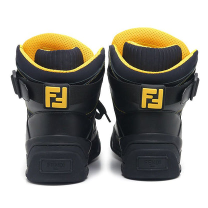 Fendi High Cut Sneakers Black Size 8