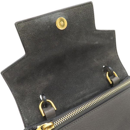 Celine 2way Bag Belt Bag Nano Calf Gray Gold Hardware Handbag Shoulder [storage