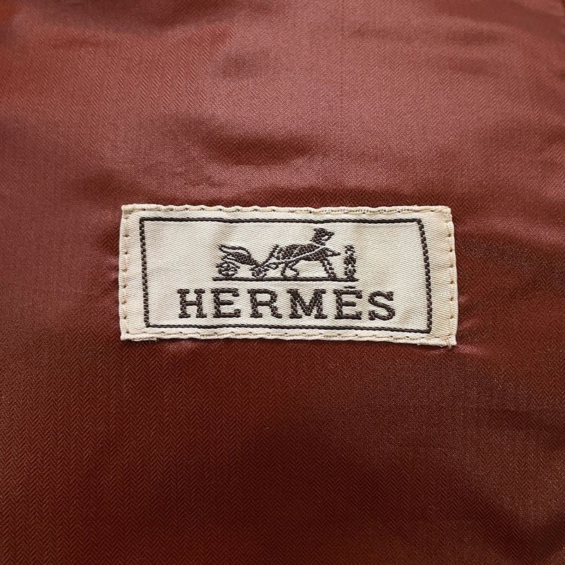 Hermes Down Vest Nylon with Hood 44 Rouge Basque