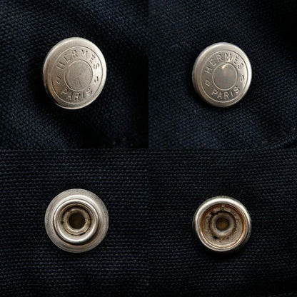 Hermes Fourre Tout MM Tote Bag Cotton Black Unisex Handbag