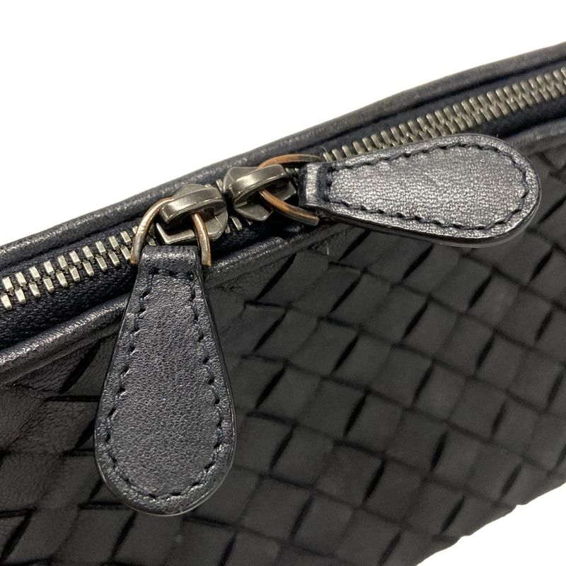 Bottega Veneta Pouch Intrecciato Black Leather