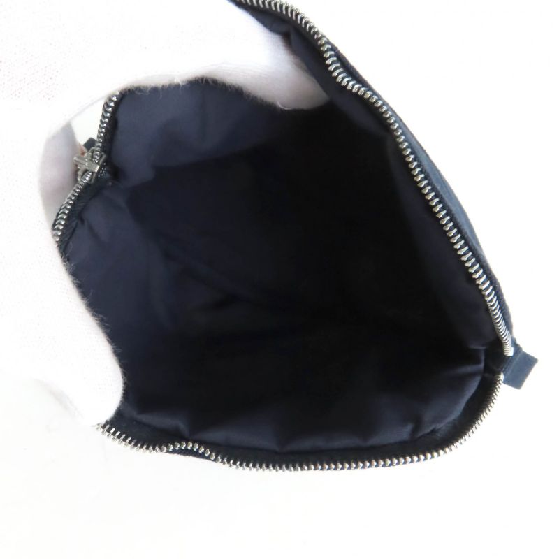 Hermes Bolide Pouch PM H Logo Embroidery Pouch / Cosmetic Pouch Navy Made In