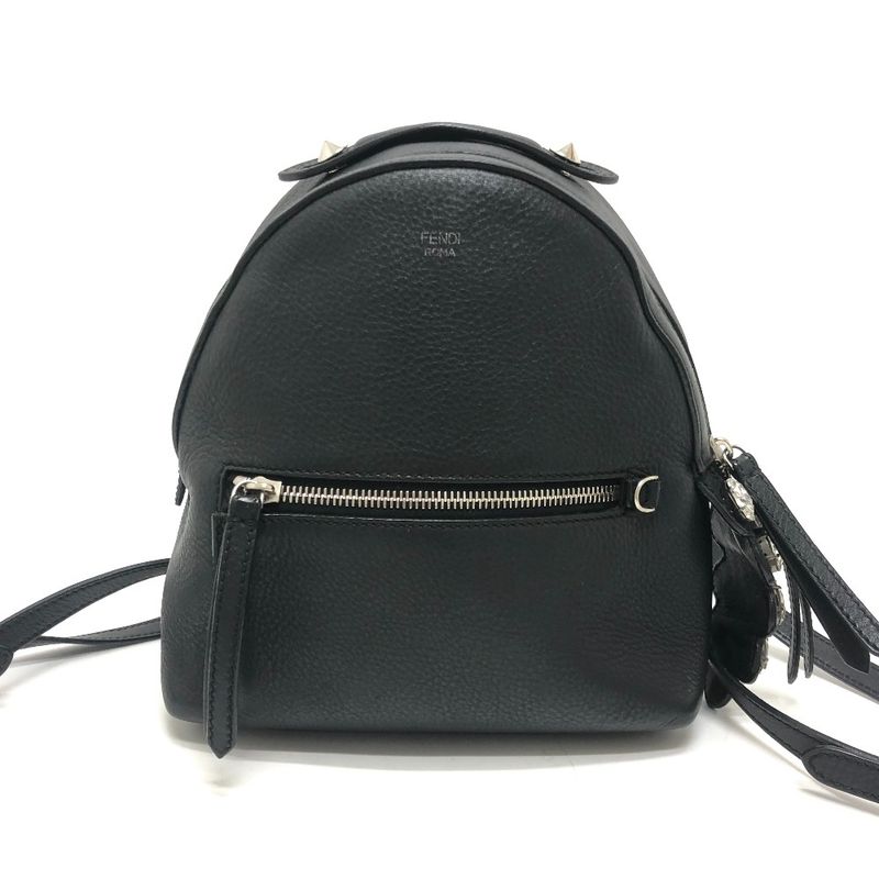 Fendi Backpack Sac By The Way Bijoux 8bz036 Leather Black
