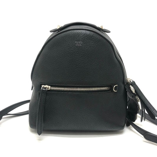 Fendi Backpack Sac By The Way Bijoux 8bz036 Leather Black