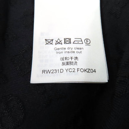 Louis Vuitton 23SS Silk Blend Monogram Embossed Knee Length Tight Skirt Black M