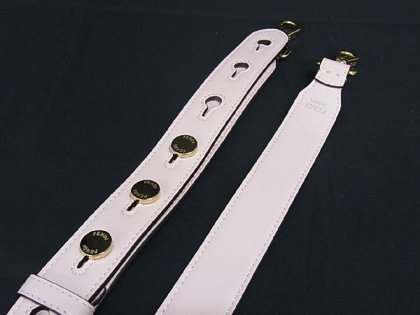 Fendi Leather Bag Shoulder Strap Crossbody Shoulder Women Pink At3398