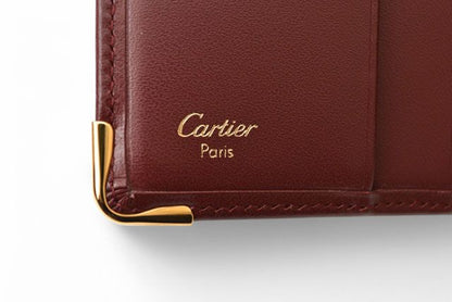Cartier Fold Wallet Vintage Cartier Men's Wallet Must De Cartier Bordeaux