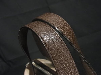 Bvlgari Canvas And Leather Handbag Mini Boston Women Beige And Brown Av7598