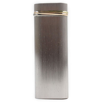 Cartier Trinity Hairline New Shape Roller Type Smoking Toy Gas Lighter Silver