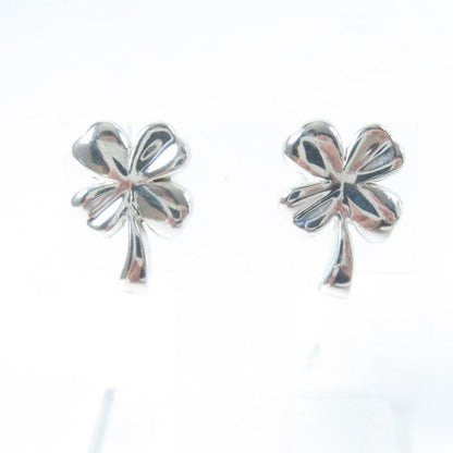 CHANEL Clover Back Logo Accessory Earrings (for Both Ears) Sv925 Silver Weight