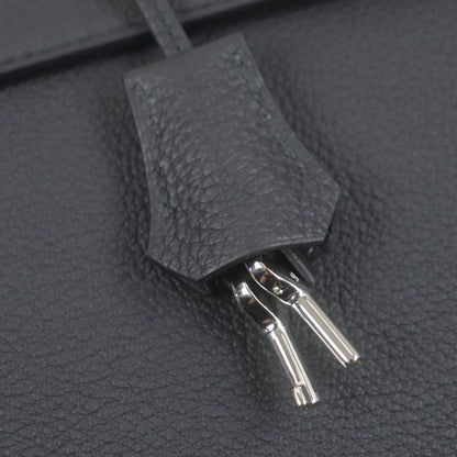 Hermes Sac A Depeches 38 Togo Silver Hardware Leather Briefcase Black With K