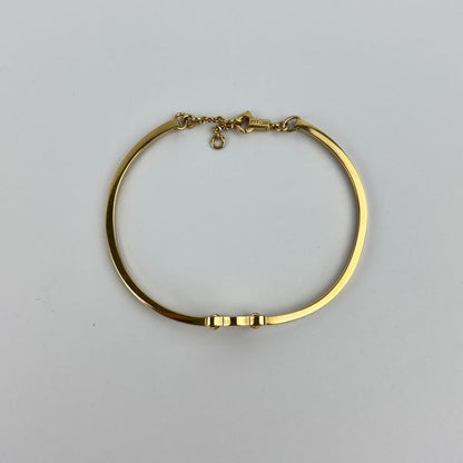 Celine Logo Triomphe Accessory Bracelet Bangle Gold Vintage Women's