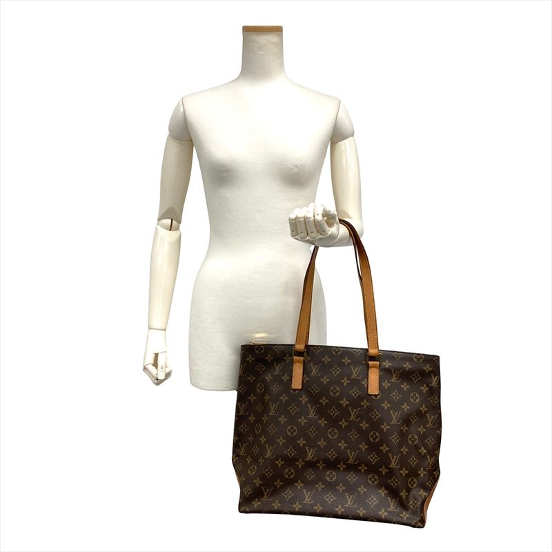 Louis Vuitton Cabas Mezzo Shoulder Bag Monogram Canvas M51151 Brown Gold