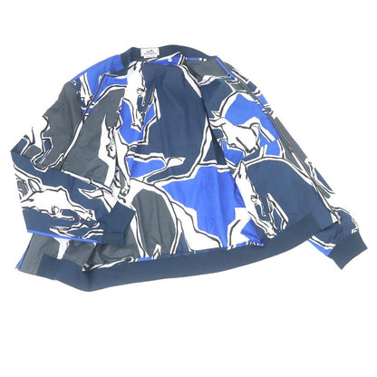 Hermes 2021 Horse All Over Light Hand Blouson Jacket Blue Gray 43 With Box Made