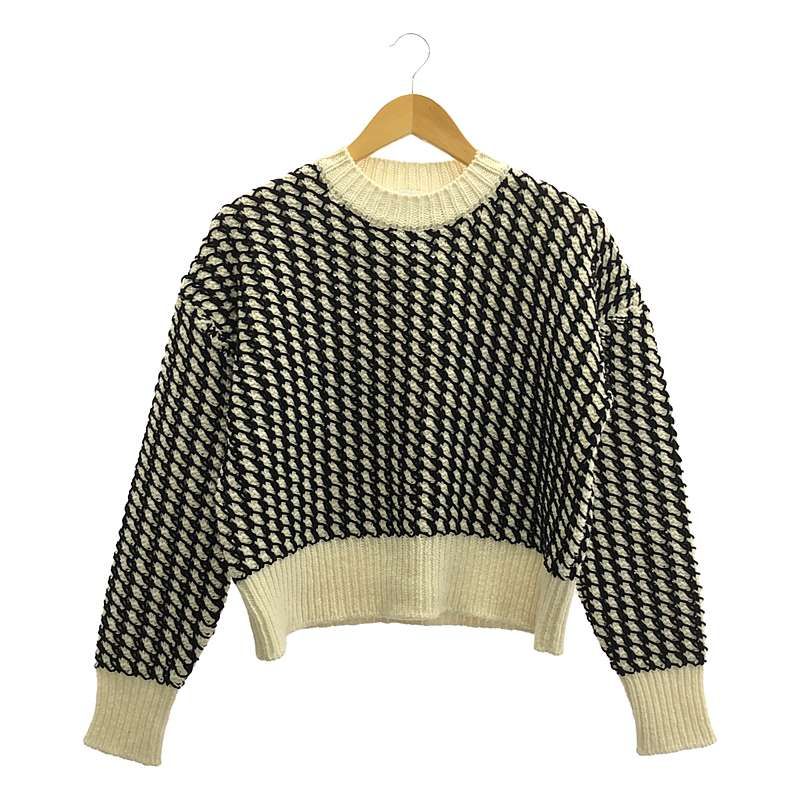 Bottega Veneta - Textured Knit Sweater Knitwear - S - Black White - Women's