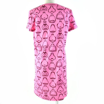 Hermes 3e4510dm Stirrup Illusion 100% Cotton Short Sleeve Short Sleeve Dress