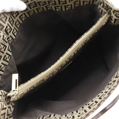 Fendi Zucchino 8bh132 Nylon Canvas Brown Women's Handbag