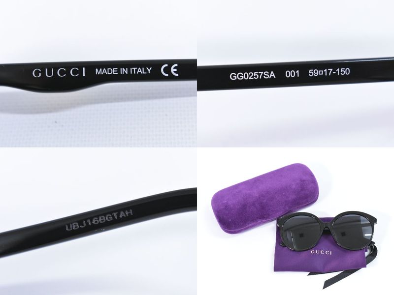 Authentic Gucci Sunglasses Eyewear Plastic Black Gg0257sa Eyeglasses Glasses