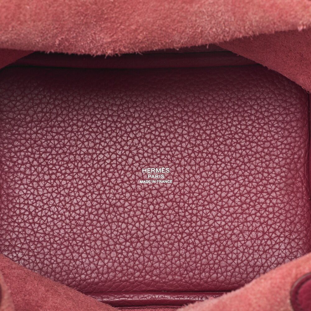 Hermes Picotin Lock PM Handbag Taurillon Clemence Rouge Casaque (silver