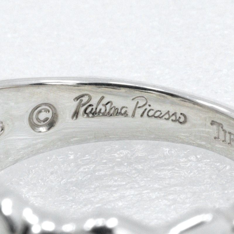 Tiffany & Co Triple Rubbing Heart Paloma Picasso Silver 925 Size 8 Ladies 2.8g