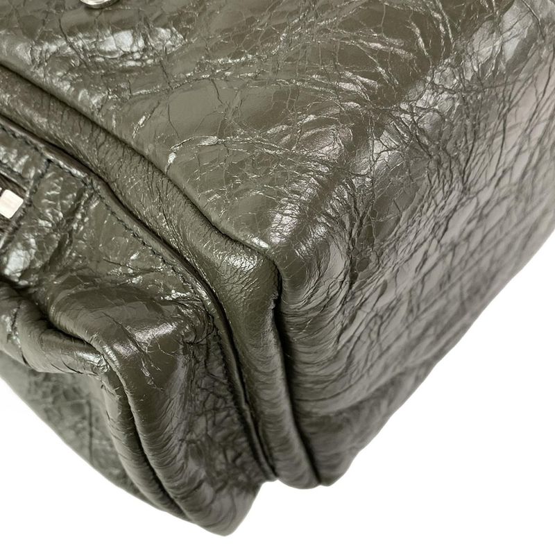 Balenciaga Shoulder Bag Super Busy Small Thing Bag 702167 Khaki Lambskin