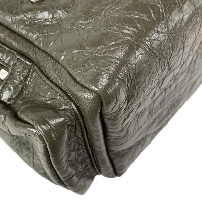 Balenciaga Shoulder Bag Super Busy Small Thing Bag 702167 Khaki Lambskin