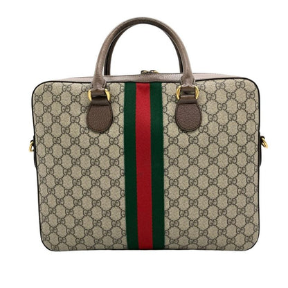 Gucci Ophidia Business Bag 2WAY GG Supreme Canvas 574793 Beige Men's