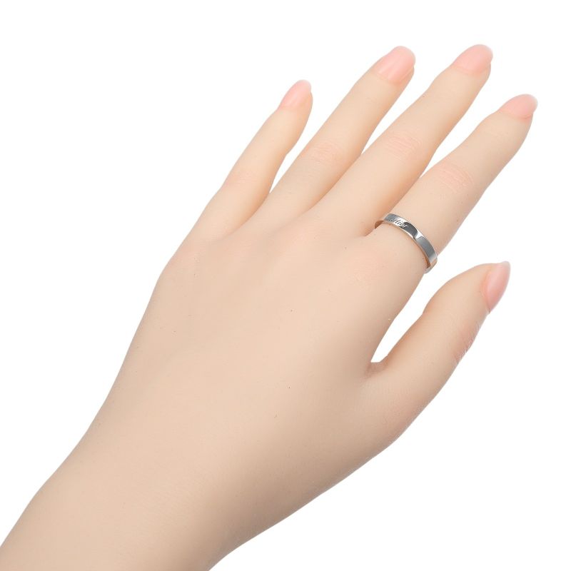 Cartier C De Cartier Engraved Pt950platinum 13.5 Ladies 5.3g Ring