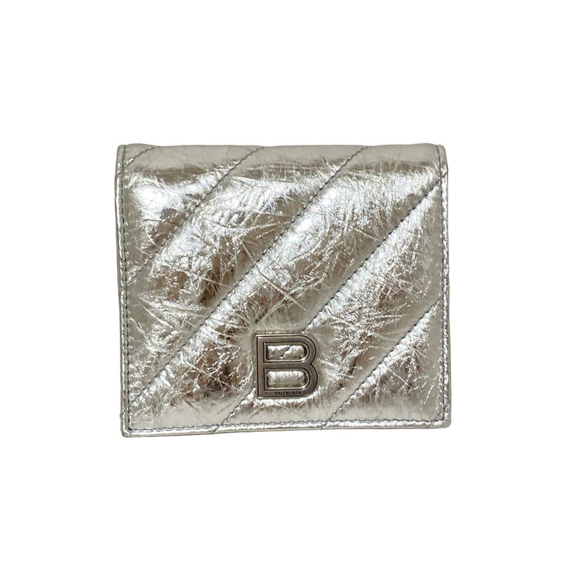 Balenciaga Bifold Wallet - 766461 Silver Leather