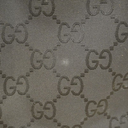 Gucci Shoulder Bag GG Nylon 001 3766 Nylon Black Silver Hardware Women