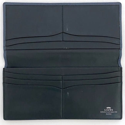 Loewe Folding Long Wallet Ec21115 Light Navy Anagram Wallet